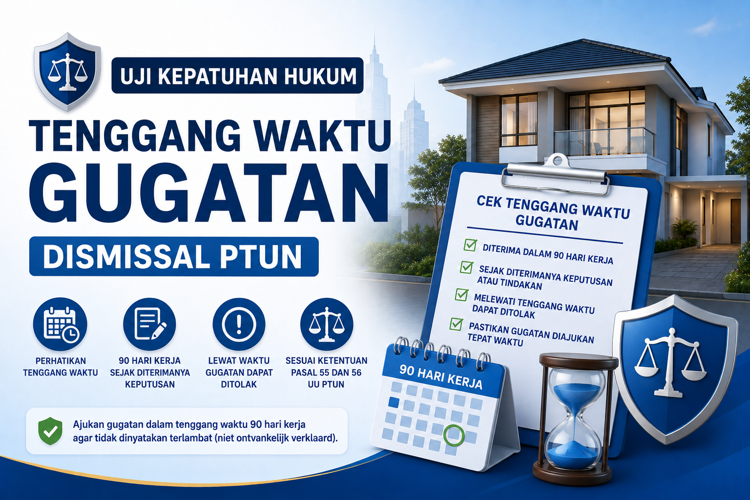 Gambar unggulan Uji Kepatuhan Hukum Tenggang Waktu Gugatan Dismissal PTUN
