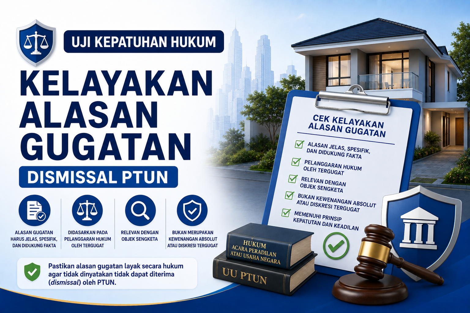 Gambar unggulan Uji Kepatuhan Hukum Kelayakan Alasan Gugatan Dismissal PTUN