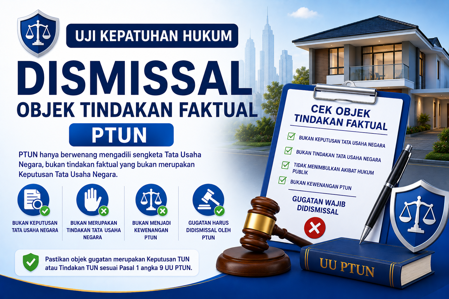 Gambar unggulan Uji Kepatuhan Hukum Dismissal Objek Tindakan Faktual