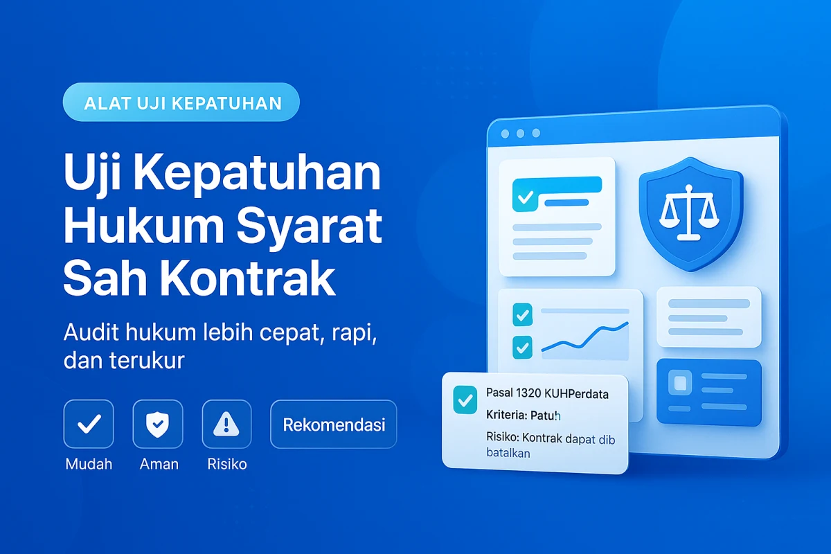 Gambar unggulan Uji Kepatuhan Hukum Syarat Sah Kontrak