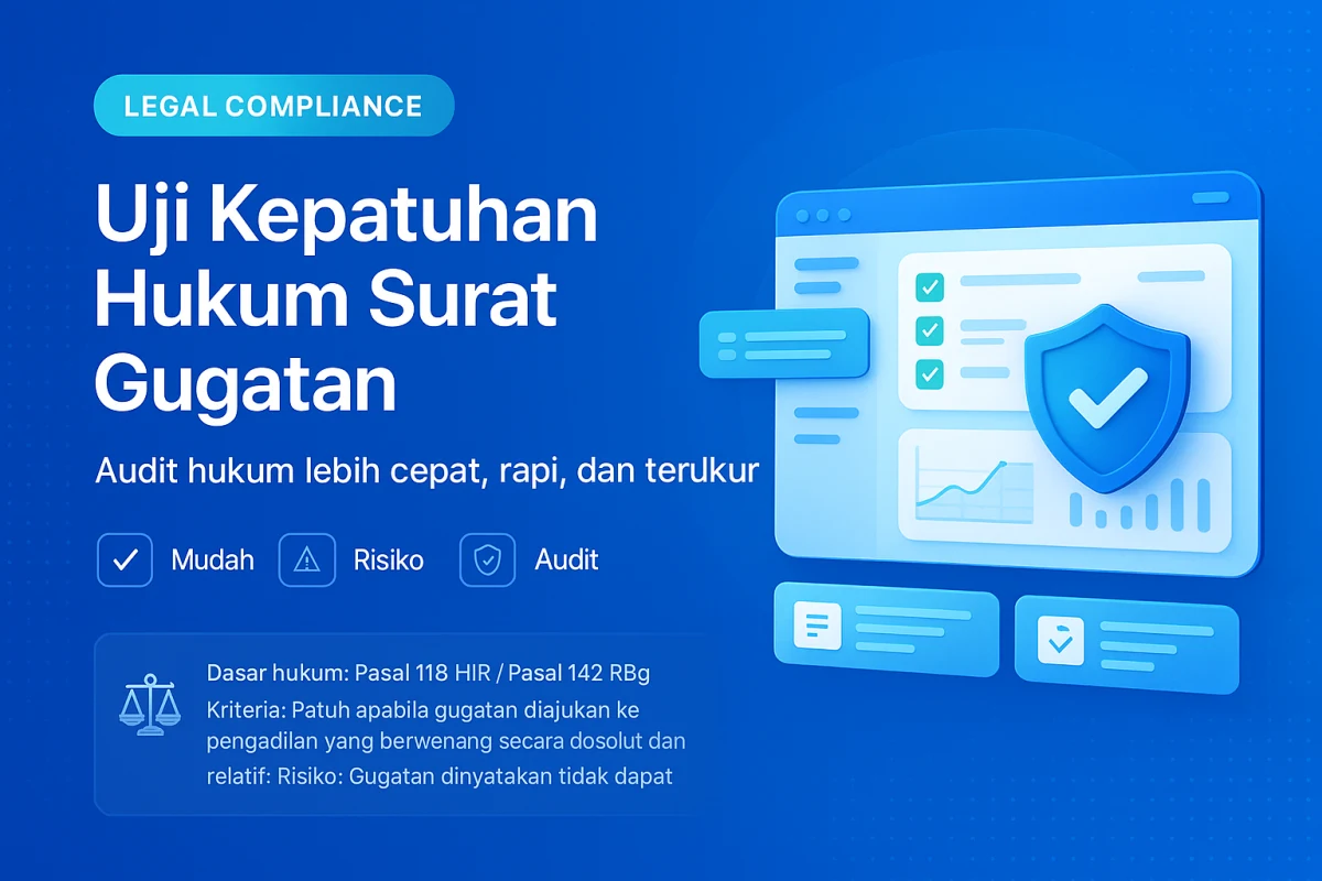 Gambar unggulan Uji Kepatuhan Hukum Surat Gugatan