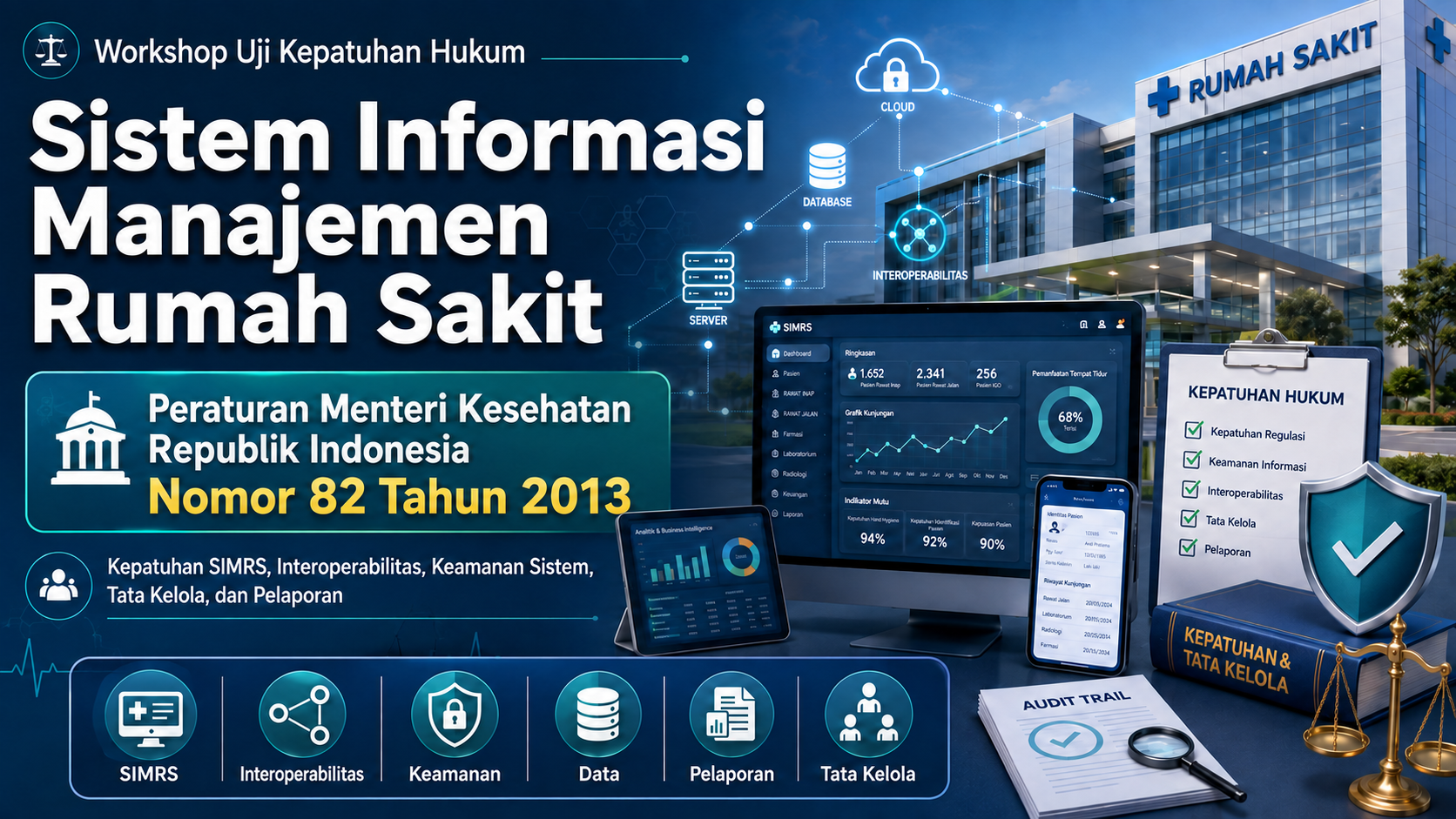 Workshop Uji Kepatuhan Hukum Peraturan Menteri Kesehatan Republik Indonesia Nomor 82 Tahun 2013 Tentang Sistem Informasi Manajemen Rumah Sakit